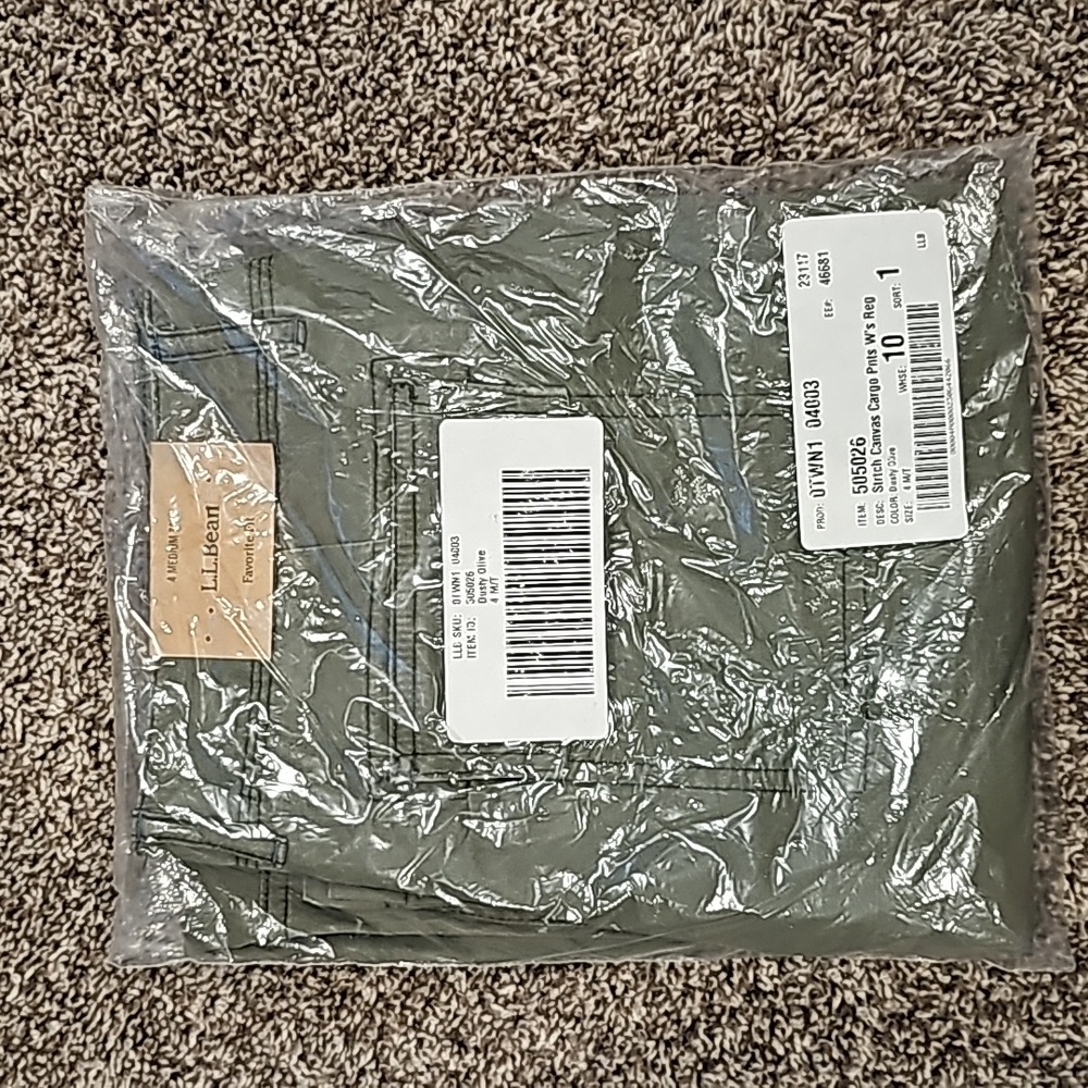 L.L.Bean dusty olive cargo pants
